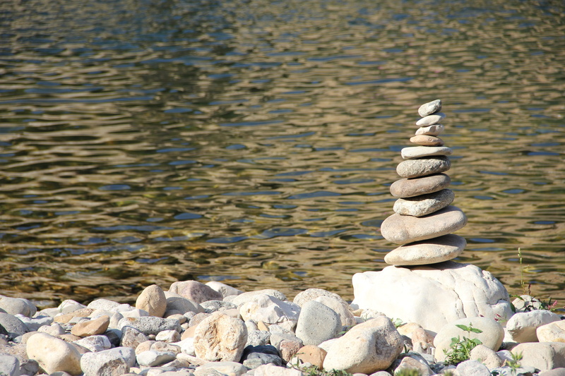 stack, lake, peace, heap, no people, 5K, seaside, meditation, shallow, solid, rock - object, pile, zen-like, stacked, stability, water, stone - object