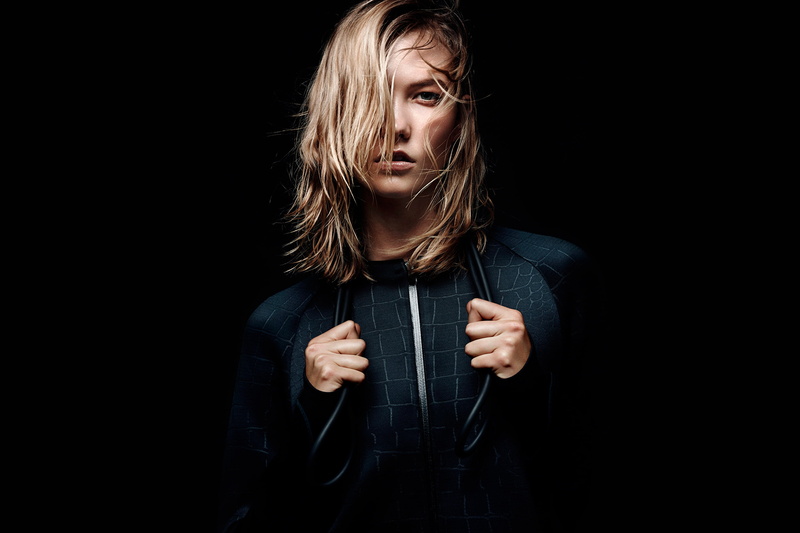 adult, women, one person, brand, 2K, Nike, spring summer 2015, copy space, young adult, jacket, front view, beautiful woman, zip, black background, standing