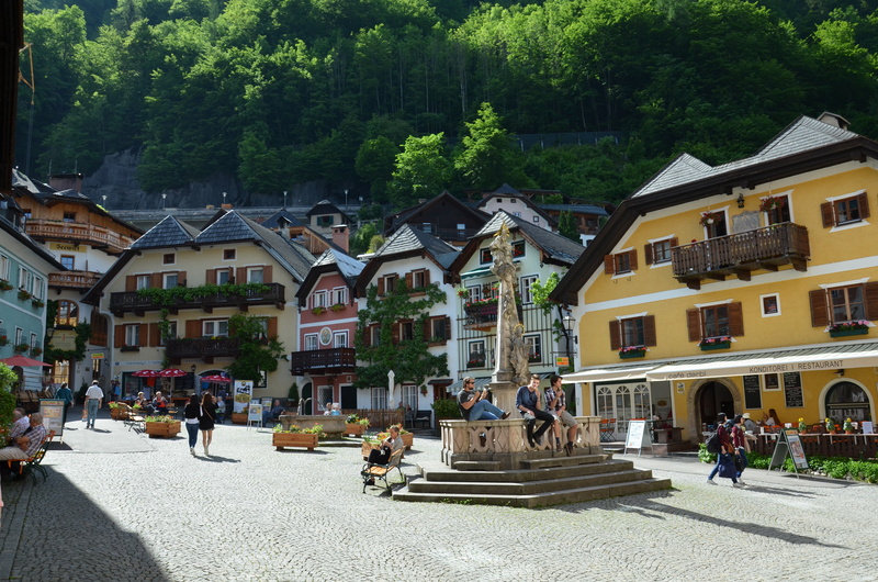 built structure, city, 4K, men, architecture, nature, history, plant, tourists, may 2015, street, lifestyles, old, europe, spring, tourism, tourist, austria