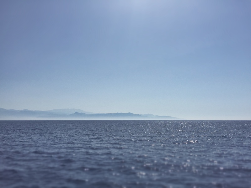 tranquil scene, mineral, holidays, nature, horizon, mountain, blue, tranquility, environment, greece, clear sky, landscape, water, mountains, copy space