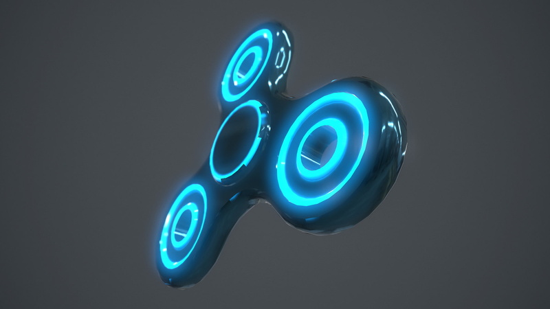 1080P, cyan, Fidget Spinner, Toy, neon lights, 3D, play