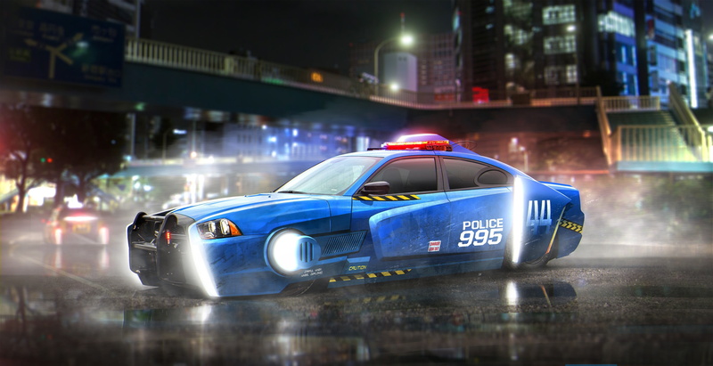 Blade Runner 2049, 4K, Dodge Charger LX, 4K, Spinner Police Car