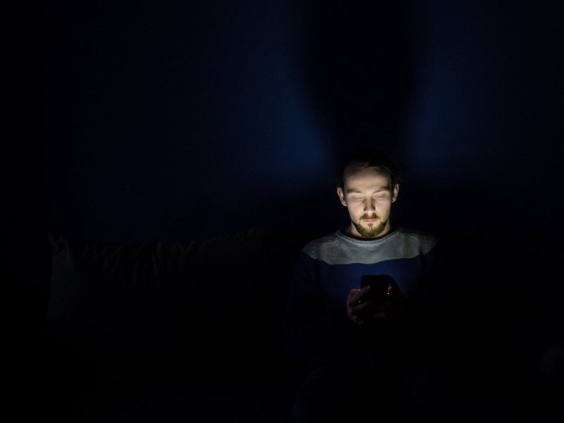 communication, technology, looking, young adult, face, loneliness, men, dark, indoors, one man only, cellular phone, night, neck, male, wireless technology