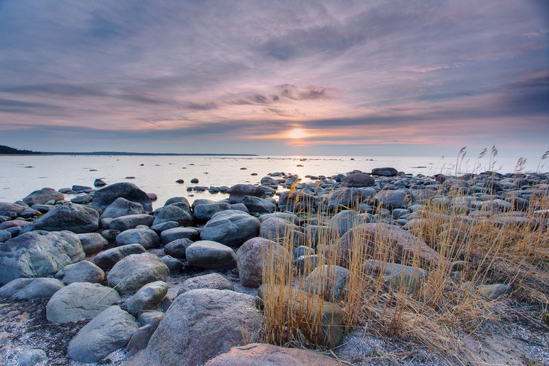 beside, landscape photography, filter, nature, sea, reverse, water  spring, photography, rocks, beach, HDR, outdoors, baltic sea, Sunset beach, sunset