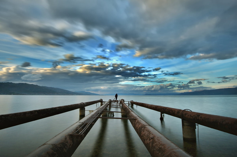 calm, Νίκος, tripod, daytime, 35mm, f/4, Ochrid, Afternoon, Hoya, Nick, Nikos, brown, ND, lake, sky, contrast, pipe, cloudy, clouds, day, 480P, long  exposure