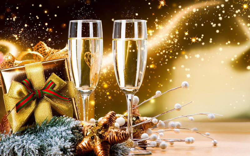 stem, new, festival, champagne, celebration, glass, festivals / holidays, year, 2015, clear, long, 720P, new year