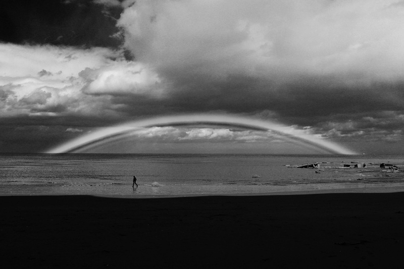 cloud - sky, tranquility, beauty in nature, sea, water, incidental people, united kingdom, england, tranquil scene, sand, sky, whitby, landscape, black and white