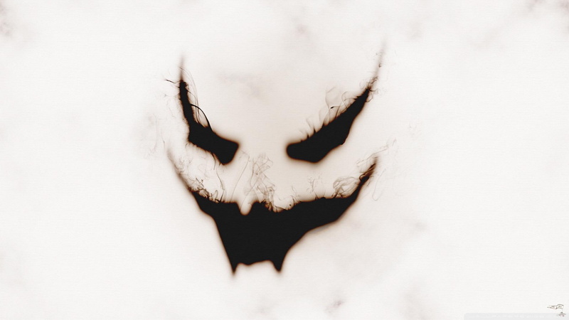 evil, white, wall, 1080P, black, ghost, shadow, smile, 3d and abstract, face