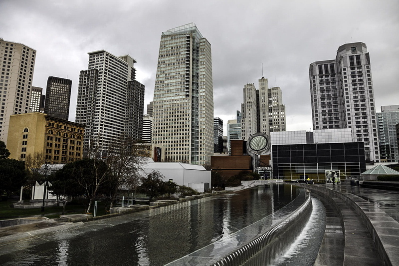 san francisco, architecture, built Structure, San Francisco, architecture And Buildings, no people, tree, buena, United States, High-rises, surround, tower