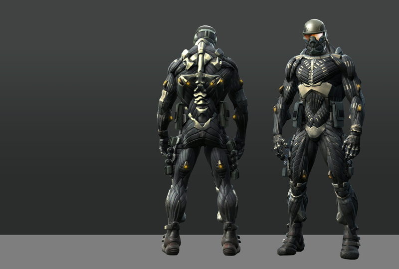 5K, nanosuit, by thyrring, man, game, muscular, Crysis, suit, Nomad, strong, Crysis 1, powerful