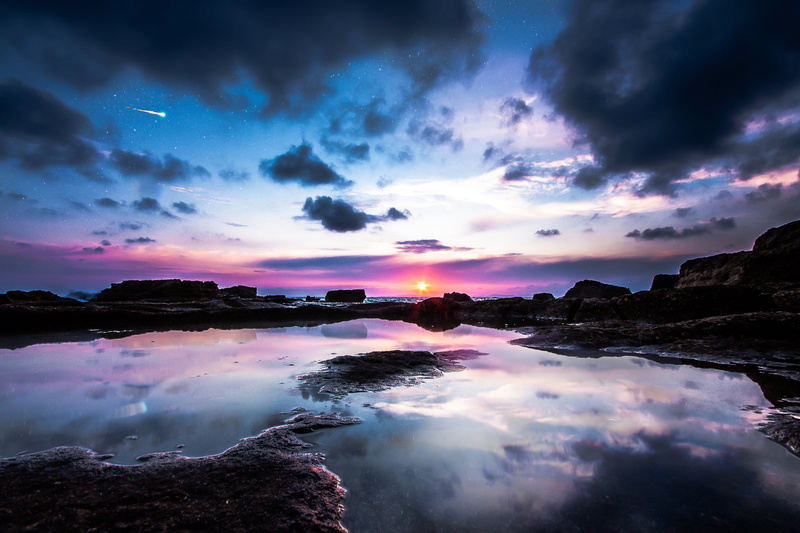 photo, nature, sky, Aerial photo, roja, water, outdoors, cloud - Sky, purple, 20mm, 4K, sunrise - Dawn, línea, photoshop, dusk, aerial, La, coastline