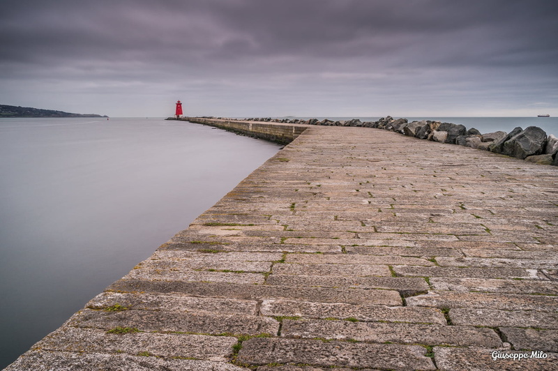 Ireland, sony, landscape, Dublin, cloudy, landscape photography, Poolbeg lighthouse, concrete, 20mm, breakwater, black  cloud, 720P, standing, end, long