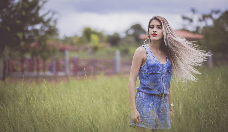 clothing, girl, sun, adult, one person, woman, teenager, contemplation, park, fashion, hairstyle, landscape, portrait, leisure, countryside, summer, style