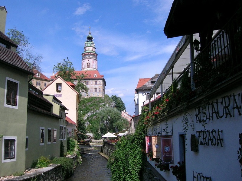 landmark, day, historical, krumlov, city, belief, spirituality, architecture, residential district, tower, outdoors, 1080P, building, building exterior
