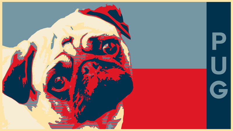 profile view, close-up, Hope posters, men, red, pug, human face, young adult, transfer print, clothing, headshot, 1080P, real people, women, side view