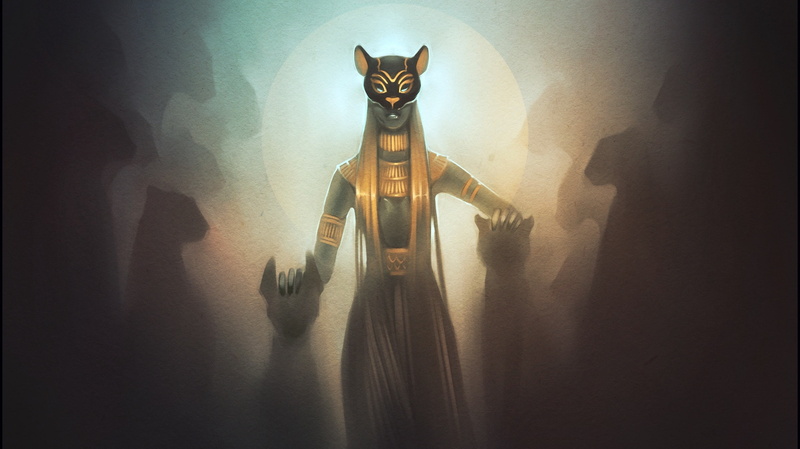 Bastet, cat, Egyptian, 2K