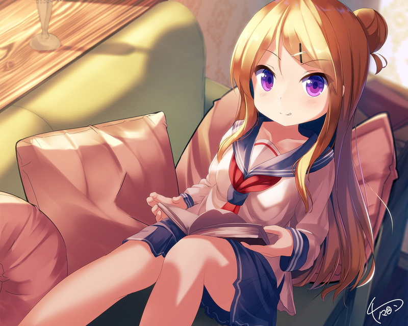 representation, one person, shadow, blonde, creativity, Kujou Karen, real people, blond hair, women, Kin-Iro Mosaic, art and craft, focus on foreground