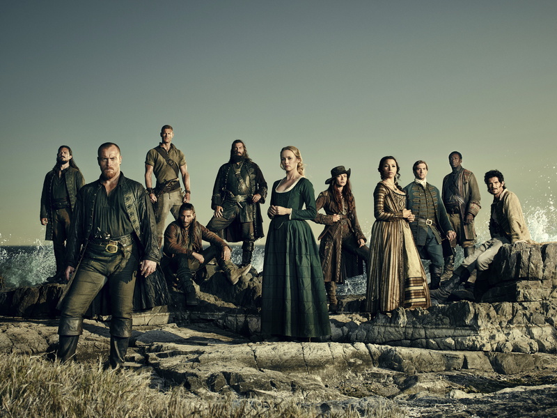 Black Sails, 8K, Hakeem Kae-Kazim, Luke Arnold, John Silver (Black Sails), Charles Vane (Black Sails), Clara Paget, Eleanor Guthrie, Zach McGowan, TV Show