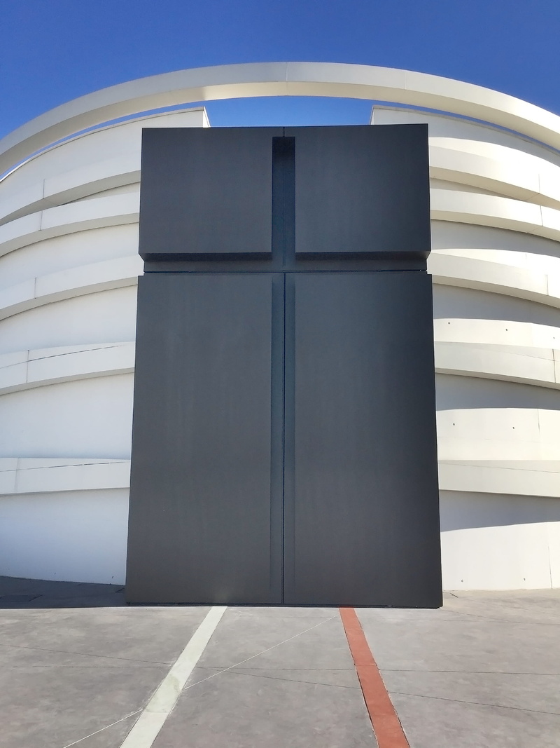 expression, travel, protection, architectural design, wall, contemporary, facade, white, door, architecture, sunny, building, technology, day, parking garage
