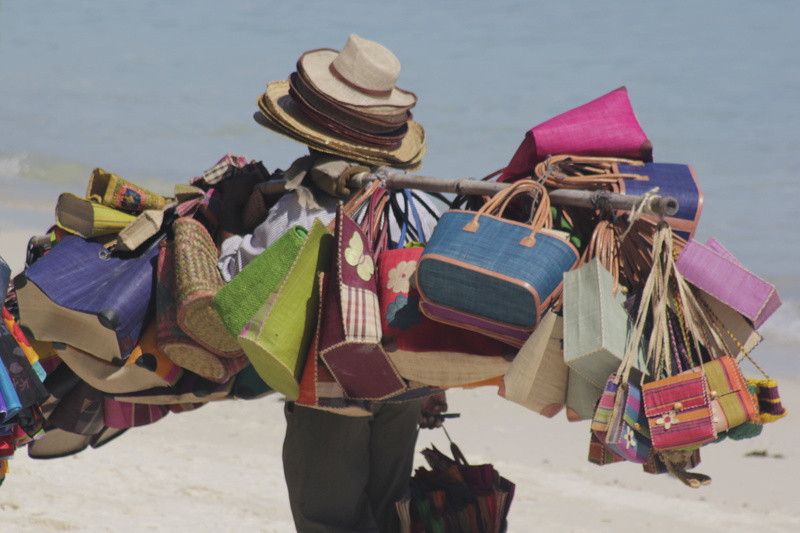 exotic, basket, mauritius, colour, sell, colorful, beach seller, hat, buying, color, 4K, sun, shopping, protection, outdoors, real people, clothing, market