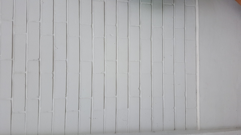 brick, pug, love, lines, architecture, wall, white color, full frame, safety, tile, singapore, outdoors, no people, backgrounds, white, forest, person