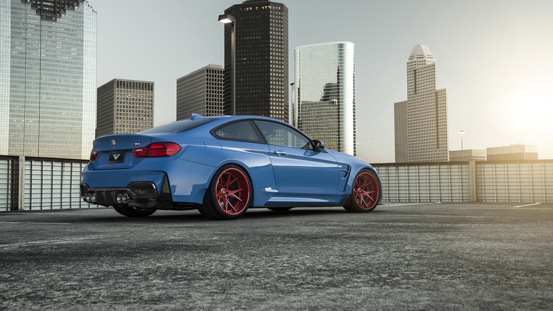 vorsteiner, mode of transportation, 1080P, city, skyscraper, architecture, street, sports Car, wheel, supercar, outdoors, day, urban Scene, engine, blue