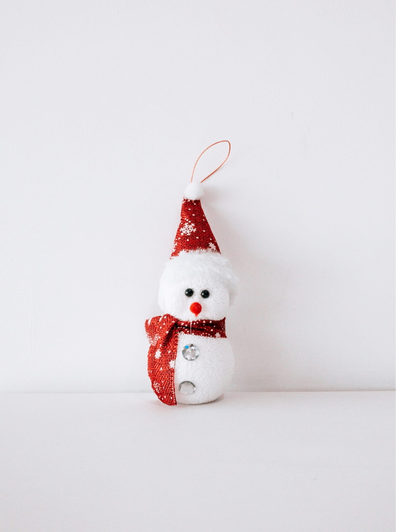 celebration, scarf, 1080P, snowball, cold temperature, studio shot, christmas decoration, single object, snow, no people, snowman, red, christmas ornament
