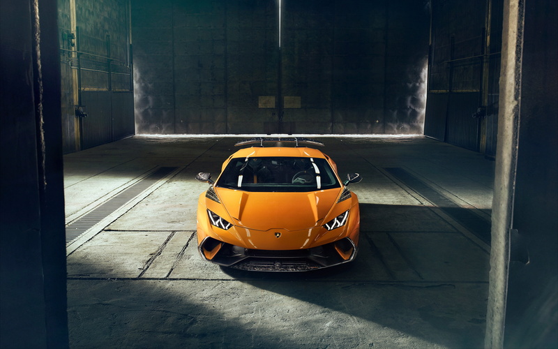4K, built structure, yellow, public transportation, transportation, poster, mode of transportation, architecture, car, street, lamborghini, building exterior