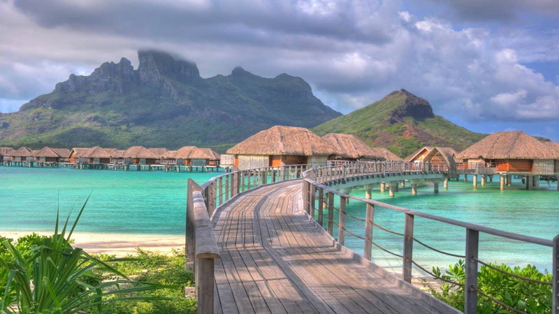 bora, polynesia, resort, south, seasons, desktop, french, pacific, 2K, background, four