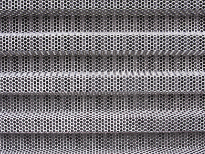 grate, background, textured effect, close-up, mudguard, repetition, folded, silver colored, 4K, sheet metal, iron - metal, textured, holes, metal, sheet
