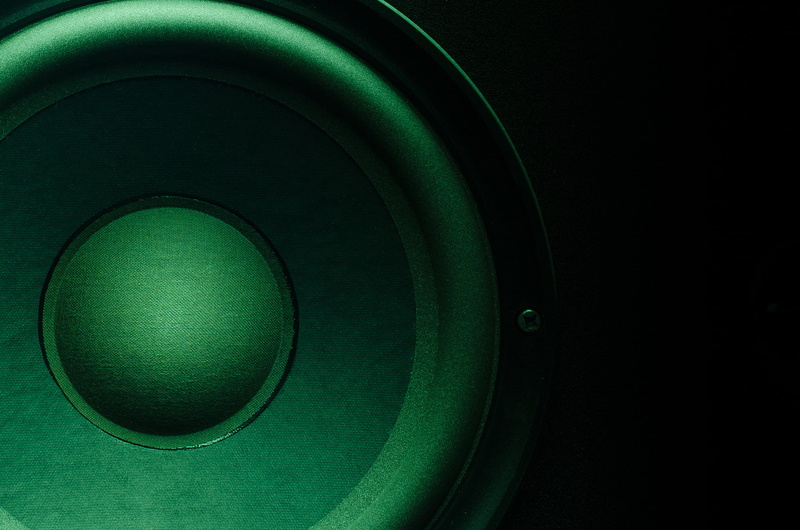 no people, column, arts culture and entertainment, sound, black color, studio, speaker, black background, noise, circle, color, studio shot, musical equipment