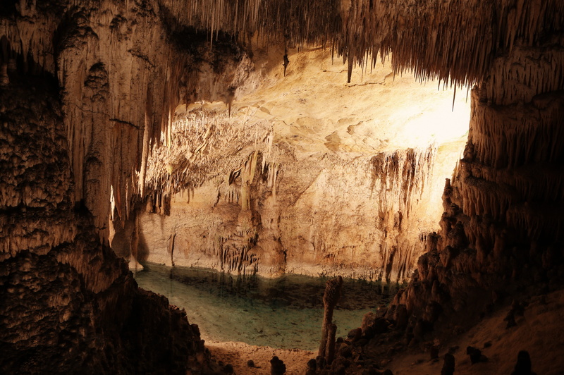dome, subterranean, rock formation, mine, cavern, tranquility, stone, stalactites, light, view, formation, solid, adventure, water, 5K, mineral, rock