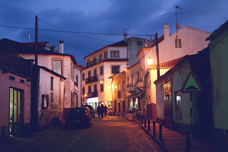 cobblestone, architecture, narrow, pedestrians, dusk, buildings, houses, dark, electricity, the way forward, lighting equipment, streets, building, night
