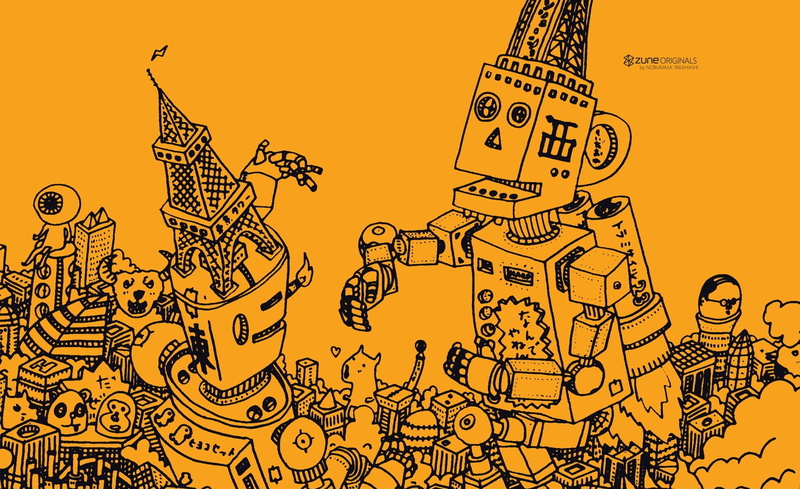 sky, Zune, art and craft, design, clear sky, representation, decoration, animal, nature, outdoors, robots, 1080P, no people, retro styled, low angle view