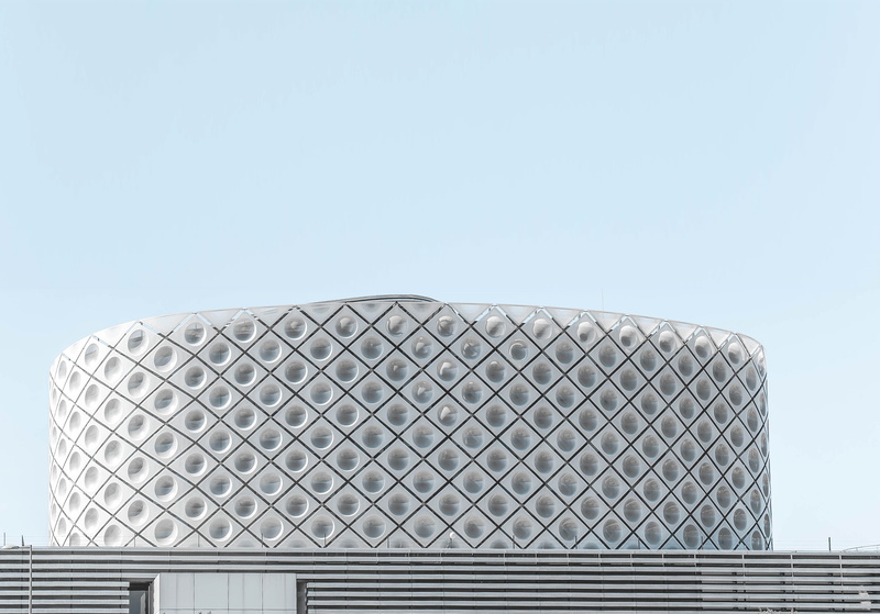 pattern, clean, gray, metal, tile, modern, steel, copy space, nature, alloy, building, abstract, circle, photo, no people, day, clear, architectural feature