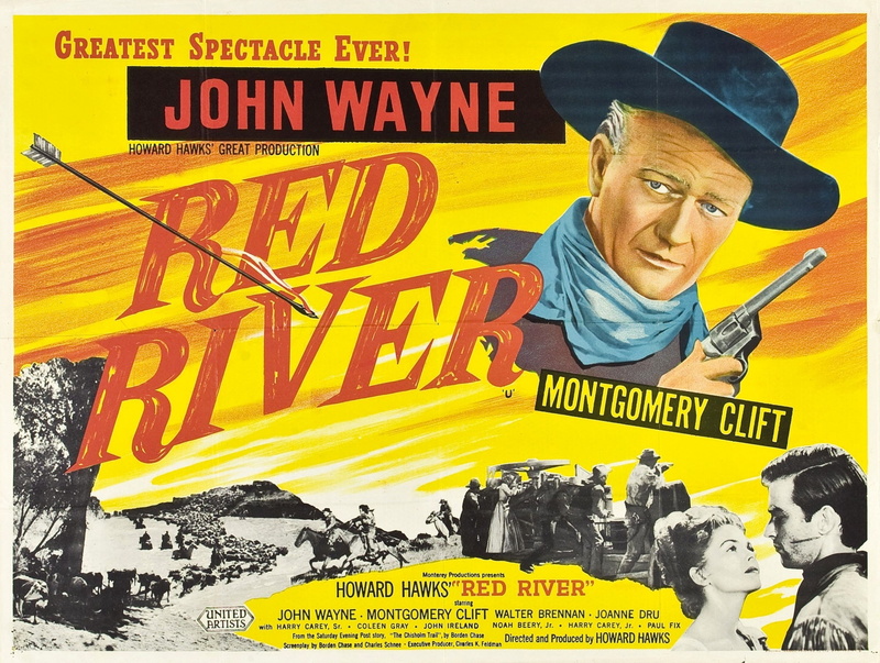 real people, sitting, portrait, day, hat, 1080P, representation, adult, occupation, men, city, film posters red river howard hawks john wayne, communication