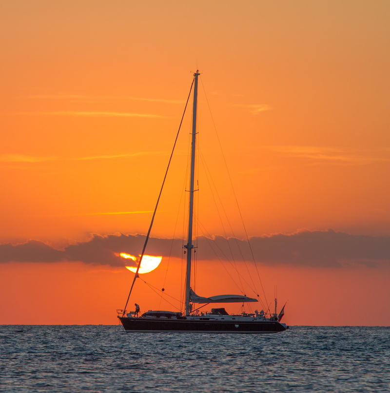 water, dusk, transportation, boat, ocean, sailing, golden, sun, sunrise, romantic sky, silhouette, orange color, scenics - nature, sky, hour, idyllic, dramatic sky