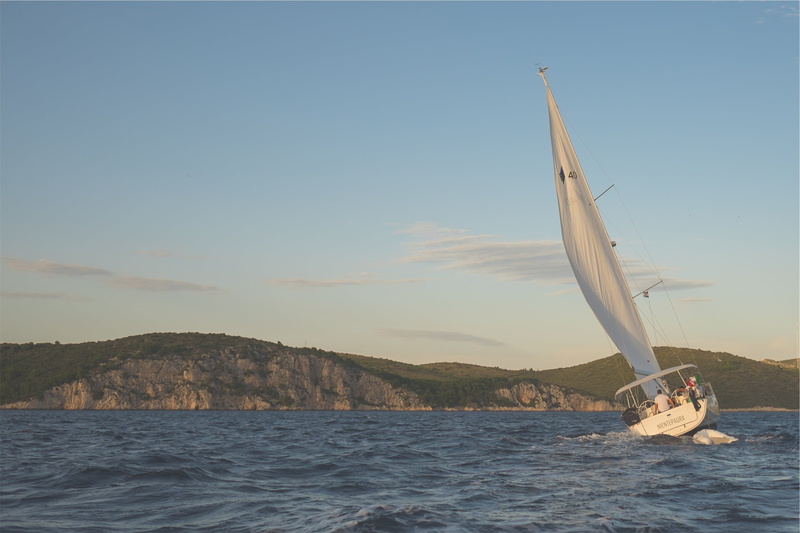 scenics - nature, mountain, sailing, yacht, motion, mode of transportation, transportation, boat, blue, copy space, daytime, sailboat, sea, 1080P, waterfront
