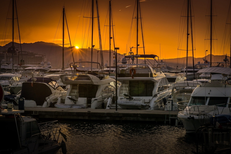 night, port, ships, sunlight, ocean, nature, Twilight, mast, water, white, Sunset, sun, Marina, colorful, travel, pole, luxury, orange color, mode of transportation