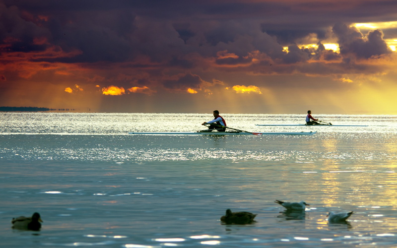 nautical Vessel, outdoors, pentax  K-r, Lake  Geneva, people, Lausanne, sport, man, 4K, two man, switzerland, two, Sunset, boat, geneva, Lake Geneva, rowing