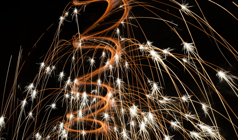 pattern, blurred motion, light trail, night, closeup, red, low angle view, sparks, spark, firework display, celebration, glowing, 5K, wire wool, fire - Natural Phenomenon
