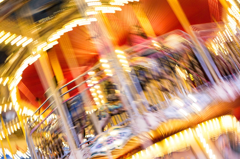street, backgrounds, vintage, at Night, 4K, amusement park, traveling carnival, gold colored, motion, evening, spinning, traditional, festival, long exposure