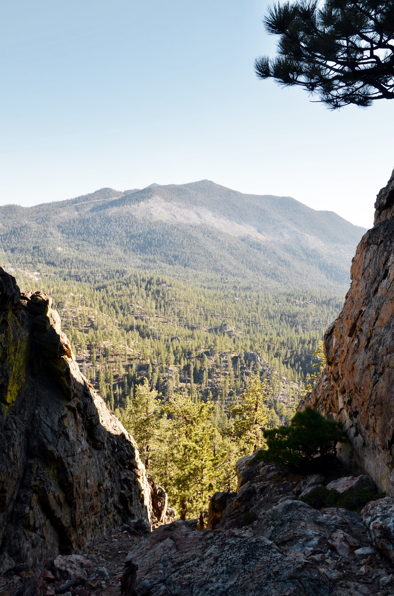 no people, mountain, rocks, clear sky, scenics - nature, solid, tahoe city, united states, rock - object, environment, non-urban scene, horizon, 4K, mountain range