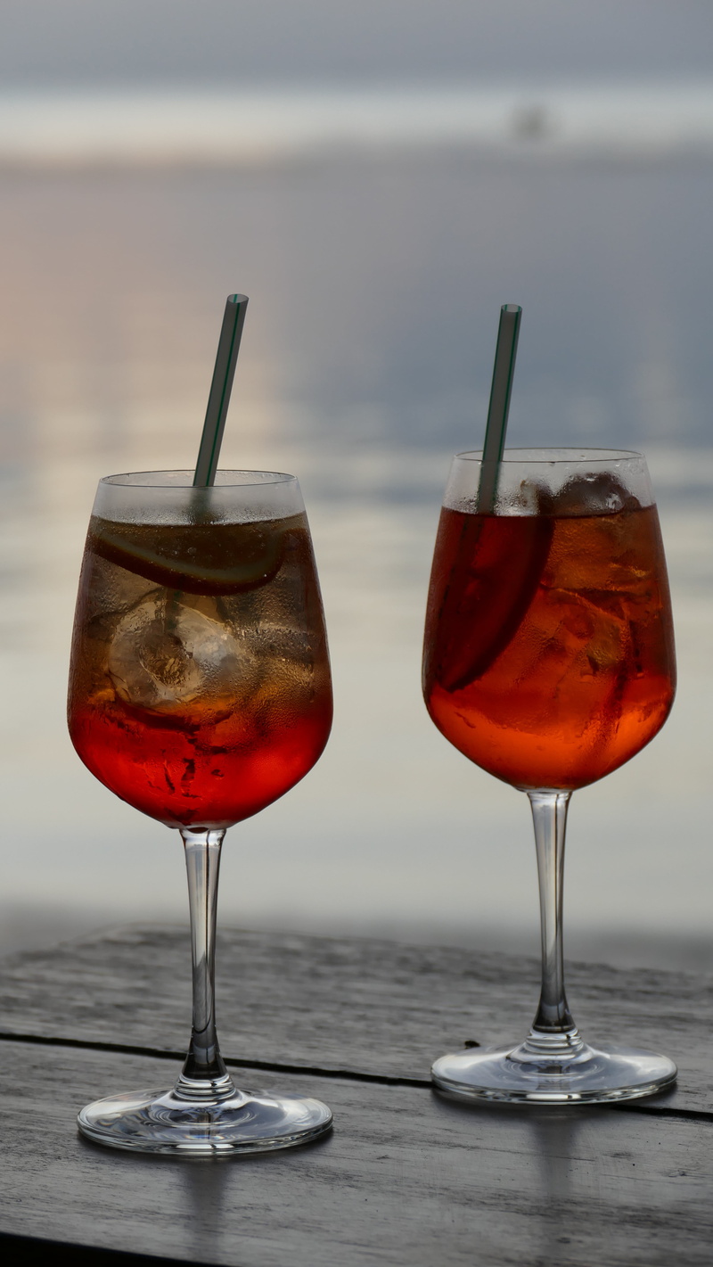 ice, household equipment, food and drink, glass - material, day, wave, straw, abendstimmung, sunset, water, blue, no people, for two, waters, bar, evening sky