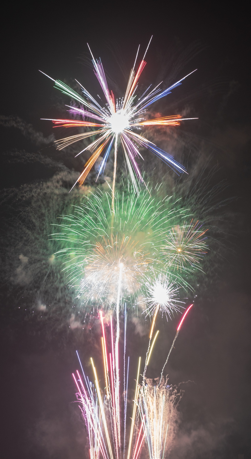 fireworks, night, blurred motion, multi colored, firework, no people, japan, low angle view, sparks, lake kawaguchi, illuminated, firework display, sparkler