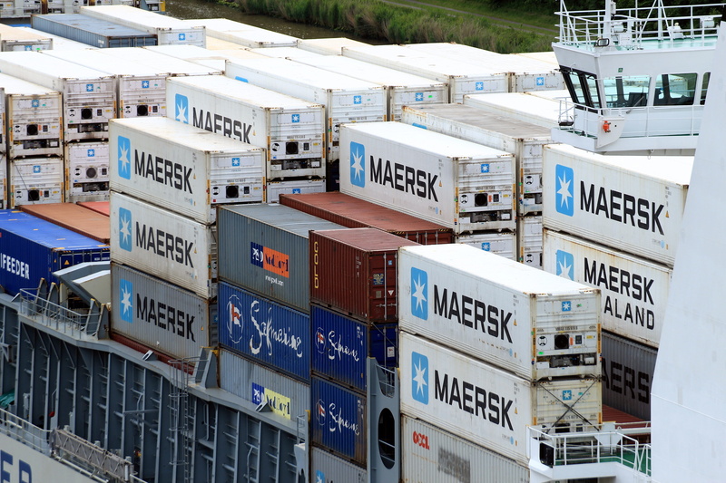communication, stock, container, ship, nature, window, shipping, building, outdoors, high angle view, day, maersk, city, no people, sunlight, residential district
