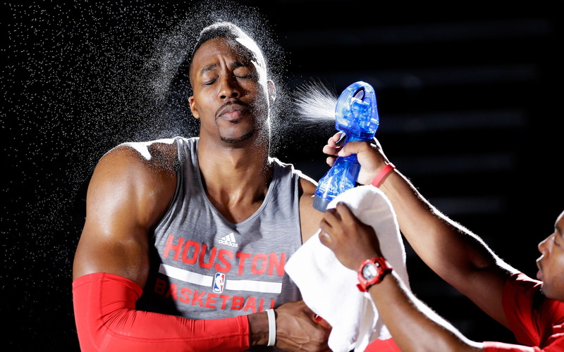 people, night, Dwight Howard, holding, young men, front view, waist up, sport, group of people, 1080P, Houston, sport , basketball, men, adult, mid adult men