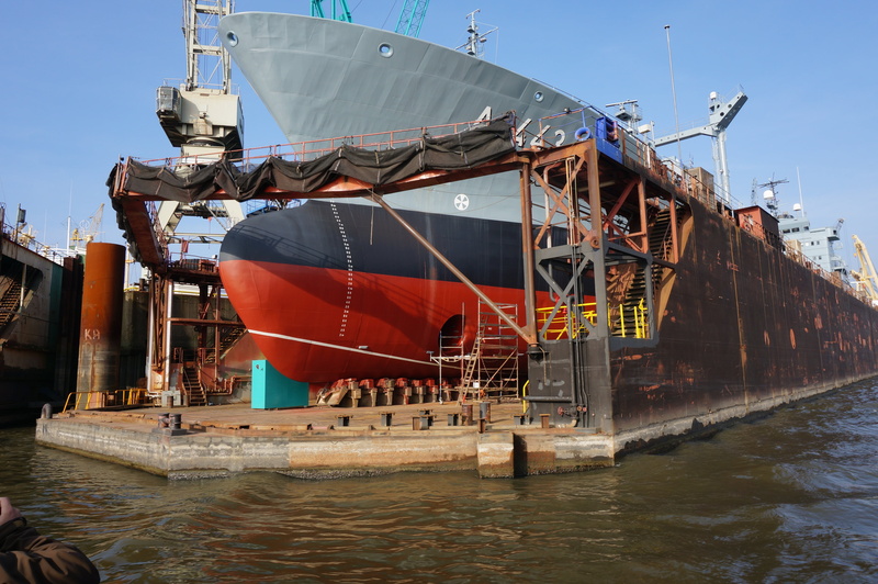 anchored, business, nautical vessel, sea, outdoors, fishing industry, mode of transportation, waterfront, water, day, harbor, nature, container ship, port