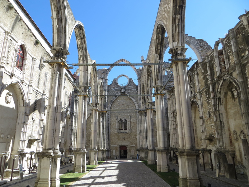 carmo, place of worship, church, architectural column, Lisbon, no people, history, Carmo, city, gothic, architecture, religion, earthquake, building exterior