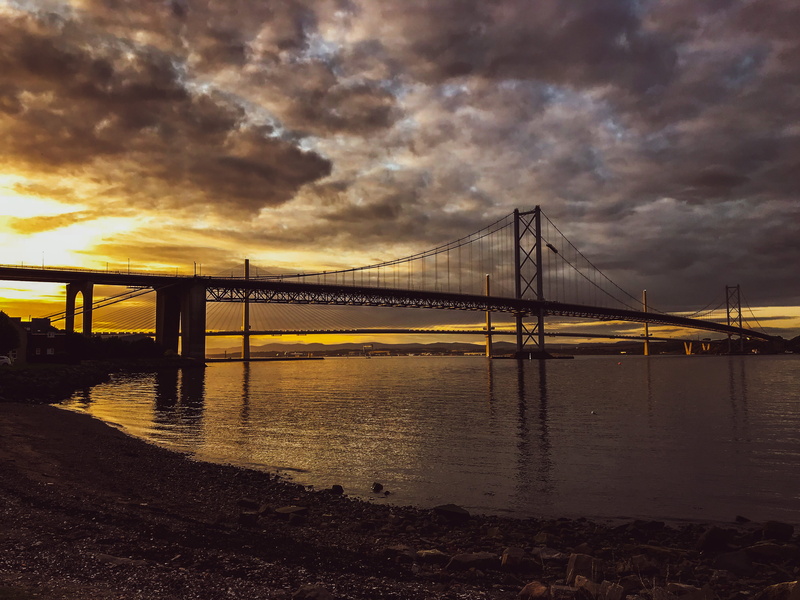 horizon, metal, architecture, calm, united kingdom, bridge - man made structure, no people, built structure, infastructure, scotland, bridge, outdoors